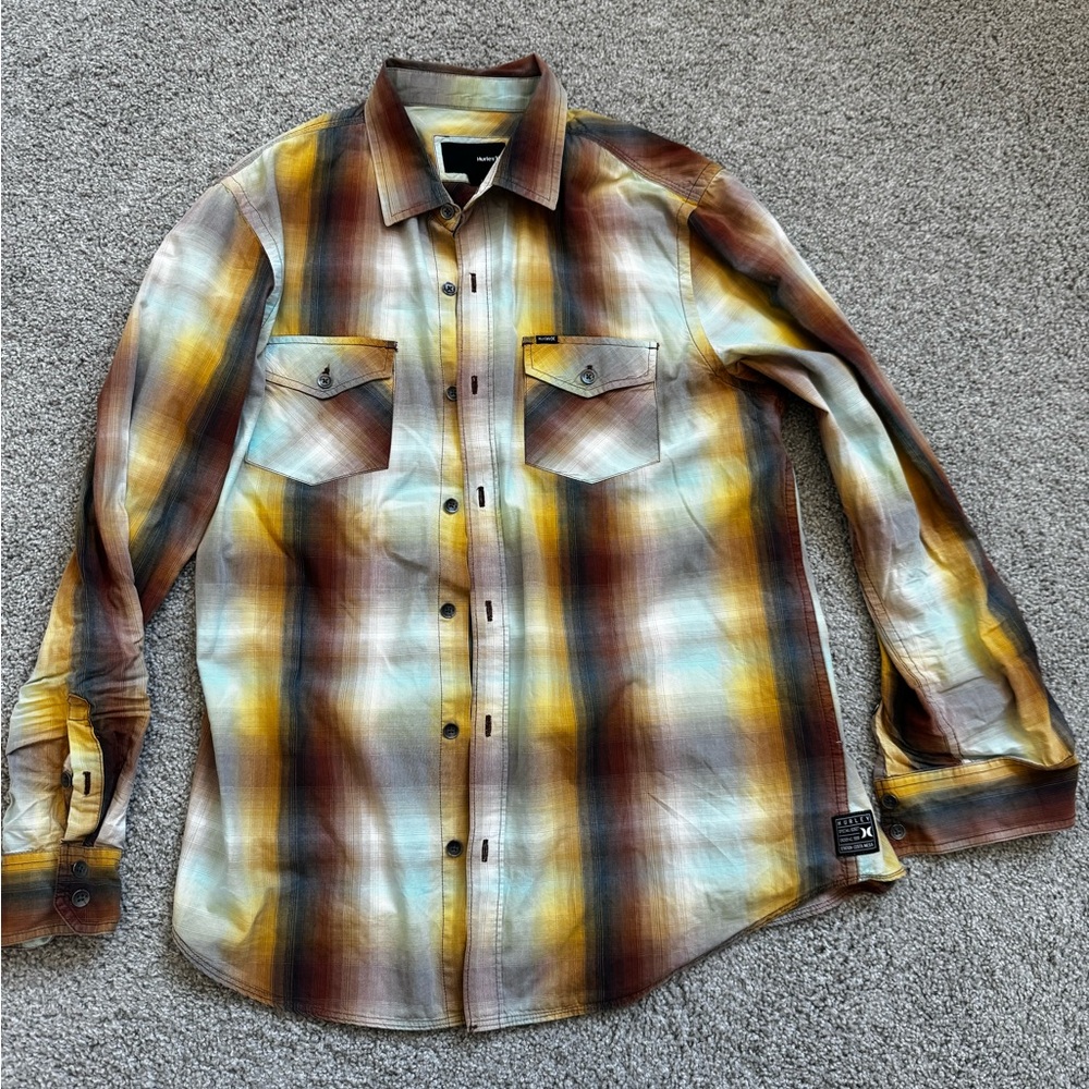 Men's Hurley Multicolor Plaid Shirt